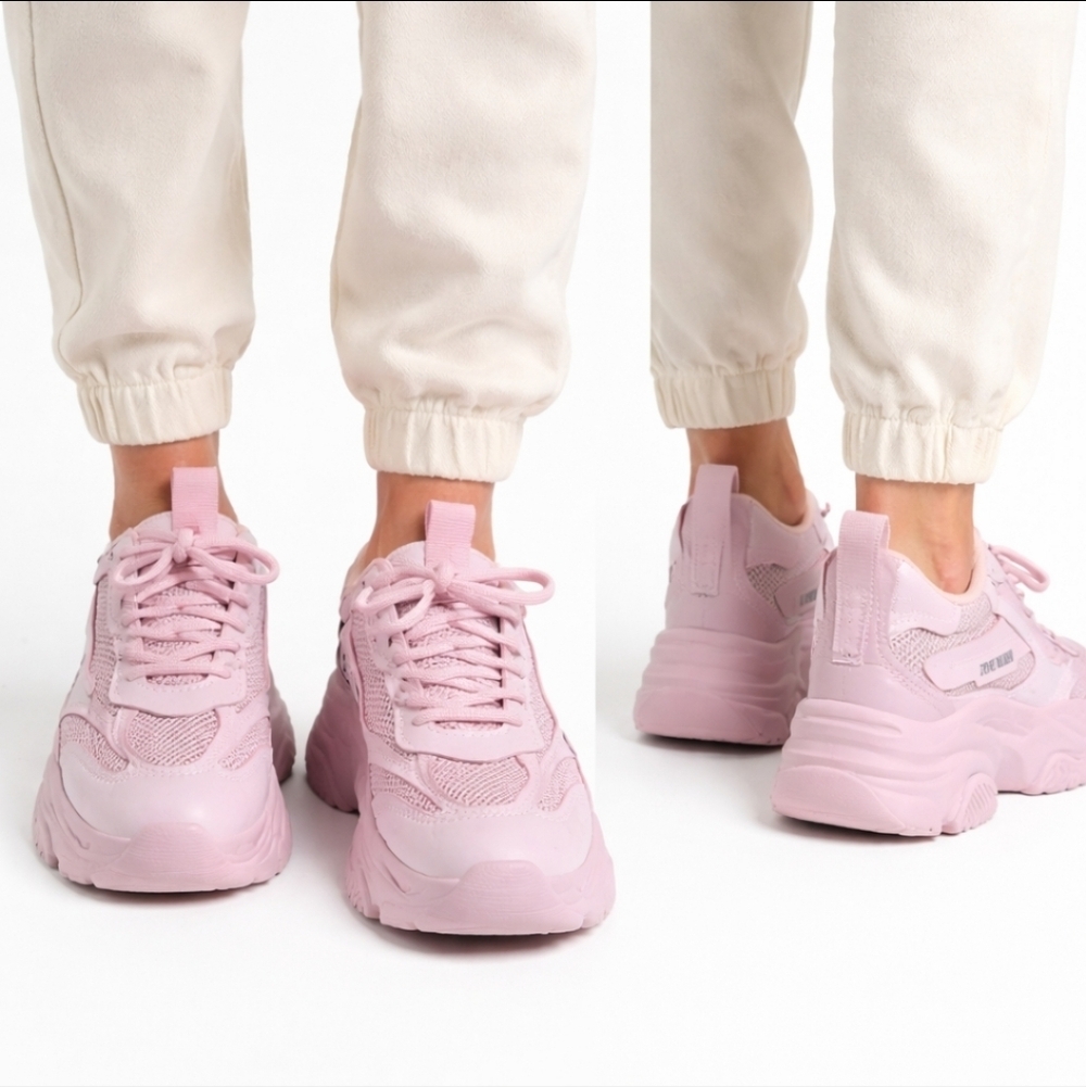 STEVE MADDEN Possession Pink Chunky Platform Sneakers 6.5M